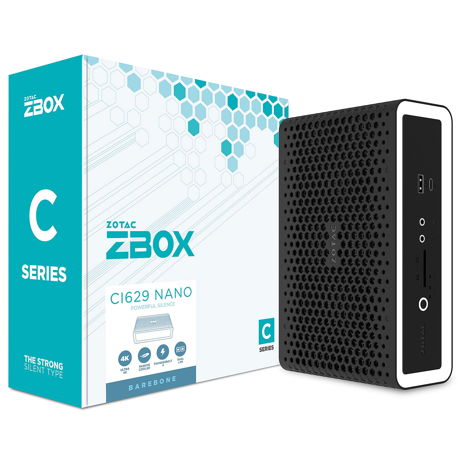 ZBOX C-series NANO FANLESS - i3-1315U 2xSoDIMM DDR5 M.2 WIFI/BT Noir	