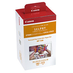 Grosbill Consommable imprimante Canon Kit ruban + papier 108 tirages pour Serie SELPHY