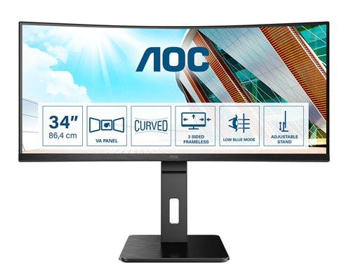 AOC Pro CU34P2A 34" Curved 21:9 100Hz FS - Achat / Vente sur grosbill-pro.com - 0