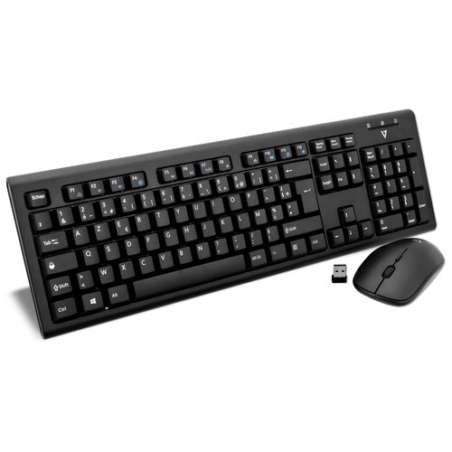 Grosbill Pack Clavier/Souris V7 CKW200FR - Noir/Sans Fil