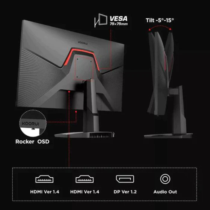 KOORUI 24"  25E3A  - Ecran PC KOORUI - grosbill-pro.com - 2