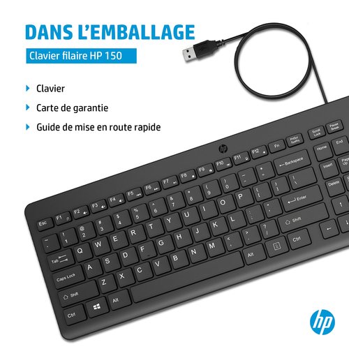 HP 150 WD KBD - Achat / Vente sur grosbill-pro.com - 11