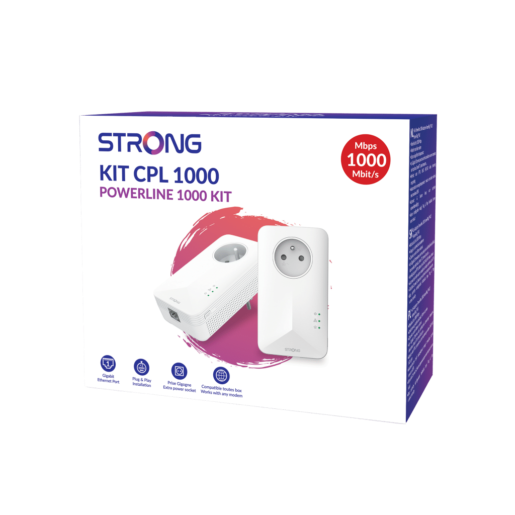 Strong Powerline 1000 KIT V2 (1000Mb) - Pack de 2 - Adaptateur CPL - 1