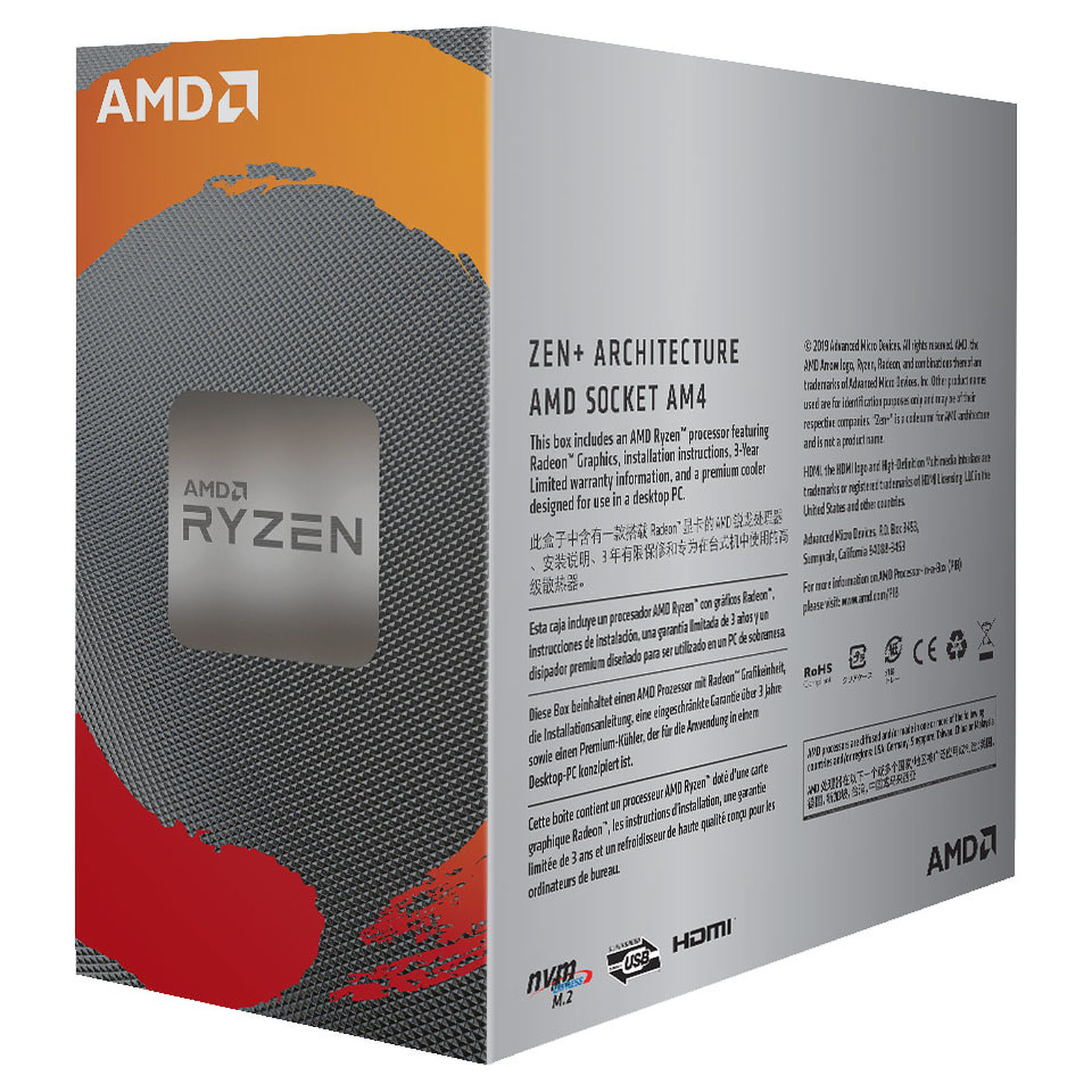 AMD Ryzen 3 3200G - 4GHz - Processeur AMD - grosbill-pro.com - 1