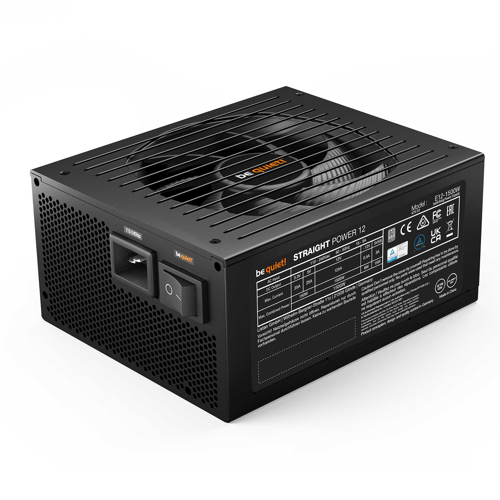 Be Quiet! Straight Power 12 80+ PLAT (1500W) - Alimentation - 0