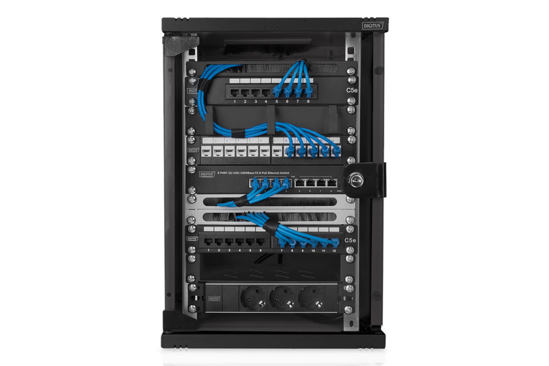 Digitus Coffret 9U 10" 250mm de profondeur - Noir (DN-10-09U-B) - Achat / Vente Réseau divers sur grosbill-pro.com - 2