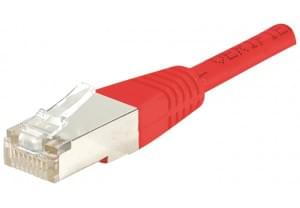 Patch RJ45 cat5E FTP 15cm rouge - Connectique réseau - grosbill-pro.com - 0