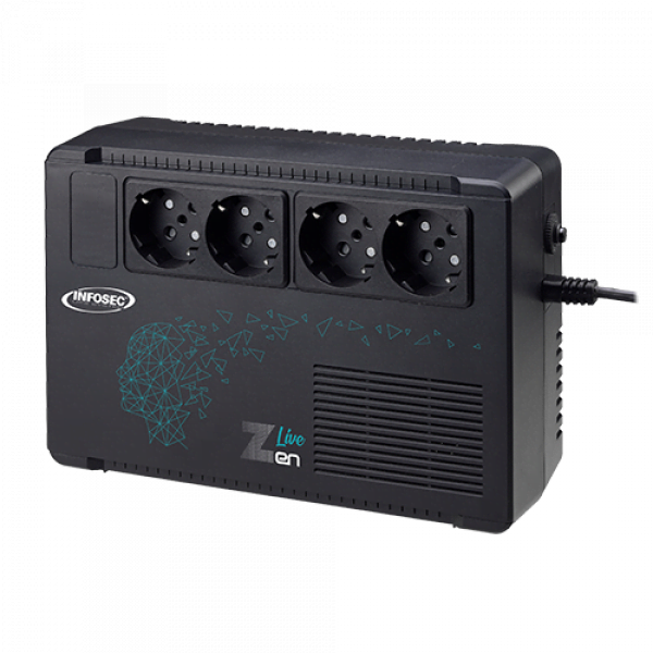 ZEN LIVE 500VA - 4 prises - Onduleur Infosec - grosbill-pro.com - 0