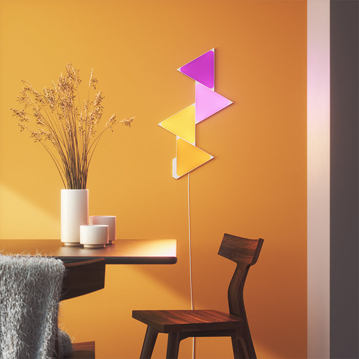 Nanoleaf Shapes Triangles Starter Kit - 4 Pièces (NL47-2002TW-4PK) - Achat / Vente Objet connecté / Domotique sur grosbill-pro.com - 5