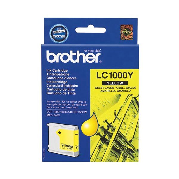 Cartouche LC1000Y Jaune pour imprimante Jet d'encre Brother - 0