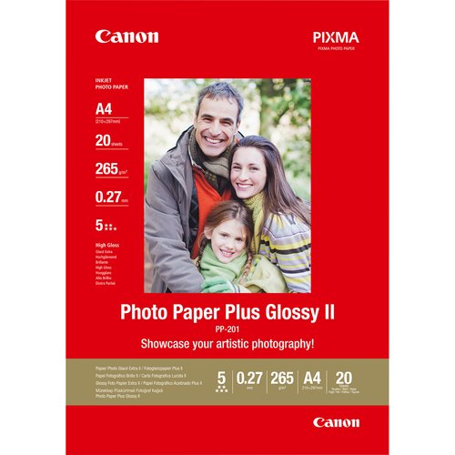 Grosbill Papier imprimante Canon Photo Glacé Plus II - A4 - 20 feuilles PP-201
