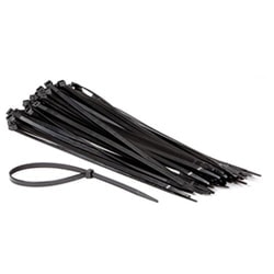 image produit GROSBILL Serre cable Noir 2.5mmx200mm - sachet de 100 pcs Grosbill