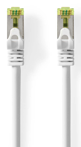Câble RJ45 CAT7 S/FTP mâle/mâle - 0.50m - Blanc