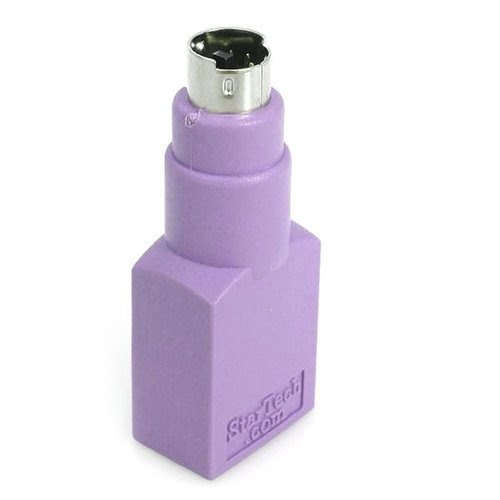 Grosbill Clavier PC StarTech Adaptateur Clavier USB vers PS/2 - USB A Femelle - PS/2 Mâle Violet