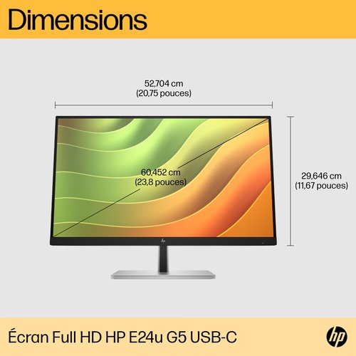 HP E24u G5 USB-C FHD Monitor - Achat / Vente sur grosbill-pro.com - 8