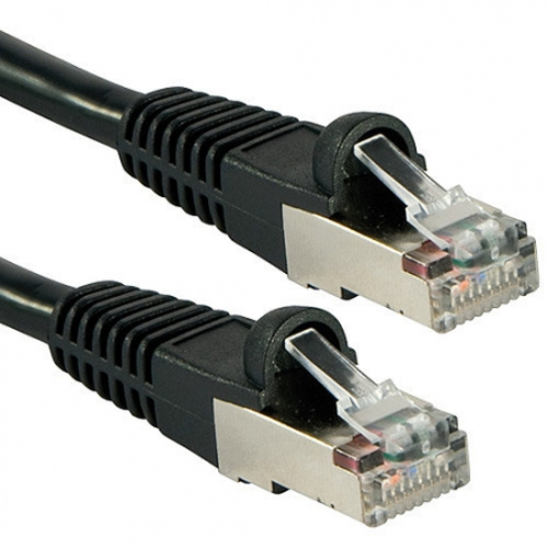 Grosbill Connectique réseau Lindy Cable réseau Cat.6A S/FTP LSOH Noir 1m
