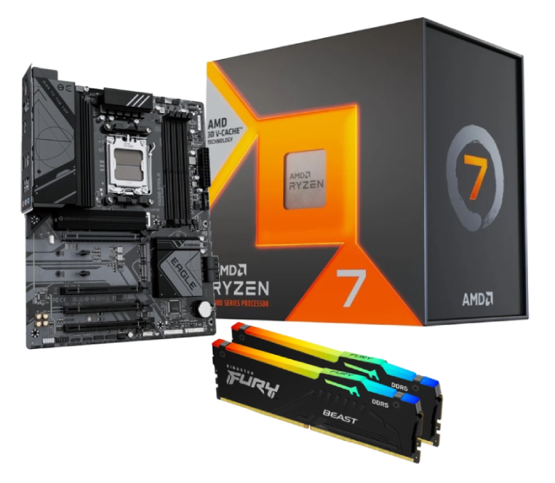 Bundle 7800X3D + B650 Eagle + 2x16Go 6000 RGB#