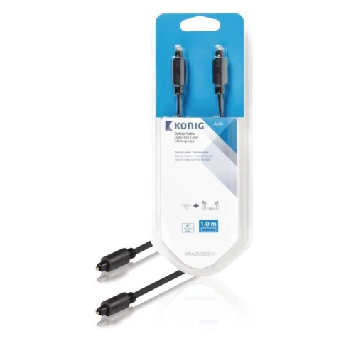 Câble optique Toslink mâle/mâle - 1m - Gris#