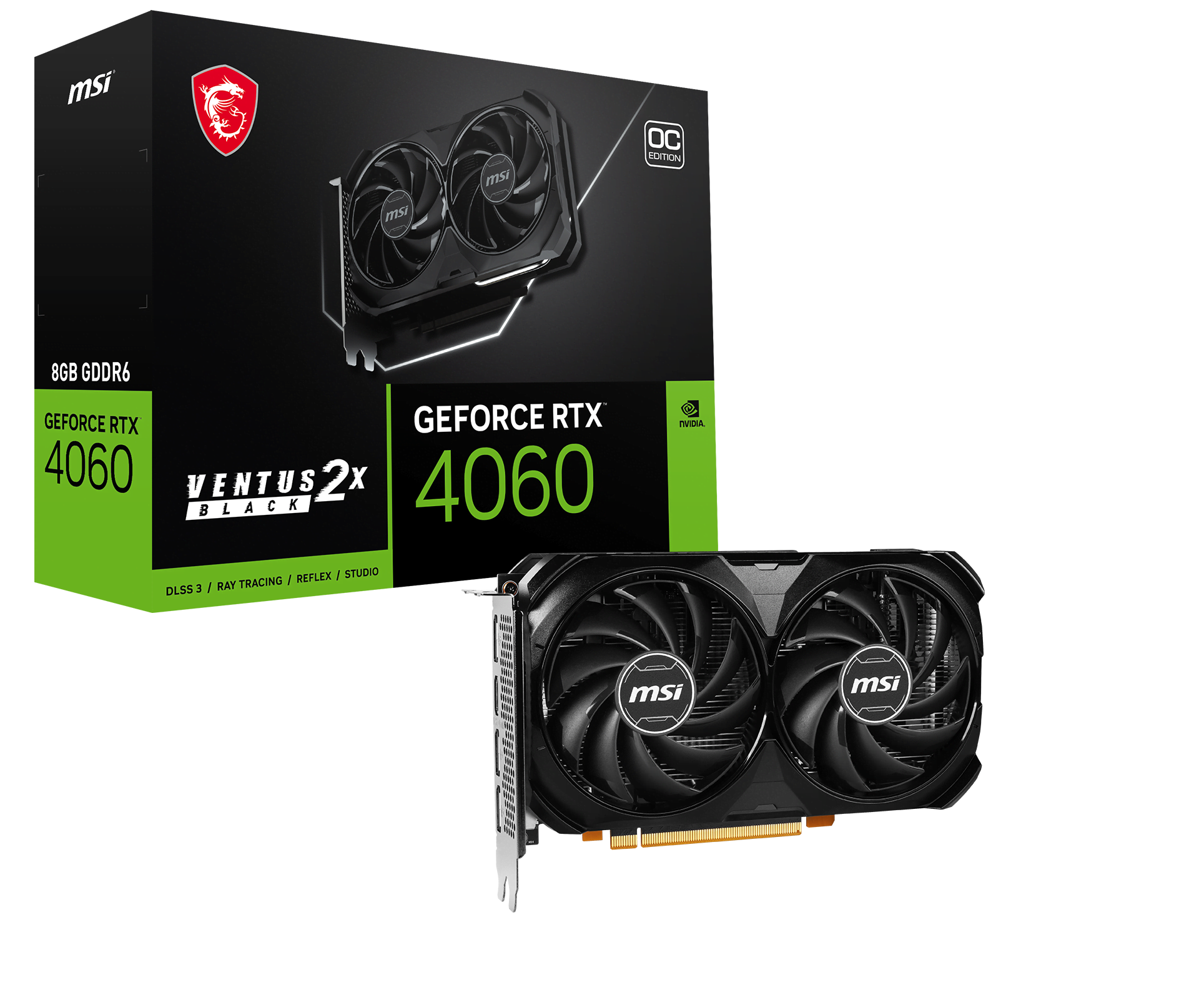 GeForce RTX 4060 VENTUS 2X BLACK 8G OC 