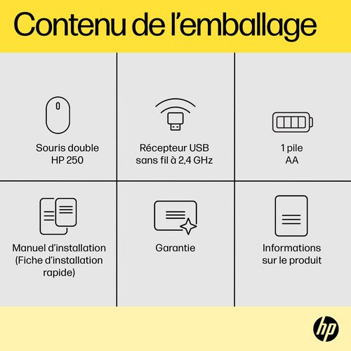 HP 250 Dual Wireless Mouse - Achat / Vente sur grosbill-pro.com - 7