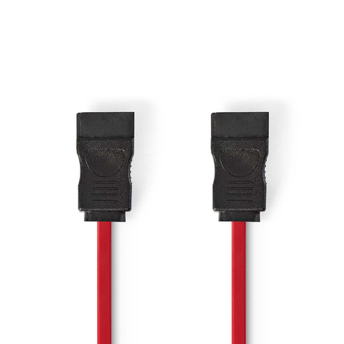 Grosbill Connectique PC Nedis Câble SATA 6GB à verrou - Rouge - 0,5m