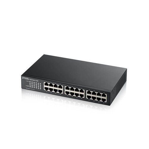 Grosbill Switch Zyxel GS1100-24E - 24 (ports)/10/100/1000/Sans POE/Non manageable