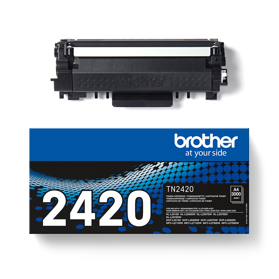 Toner Noir 3000 p. TN-2420 pour imprimante Laser Compatible Brother - 0