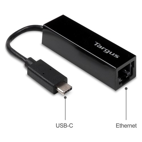 Targus USB-C to Gigabit Ethernet Adaptor - Achat / Vente sur grosbill-pro.com - 1