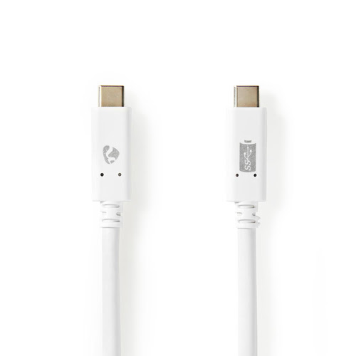 Câble USB-C 3.2 Gen2/100W/1m/Blanc
