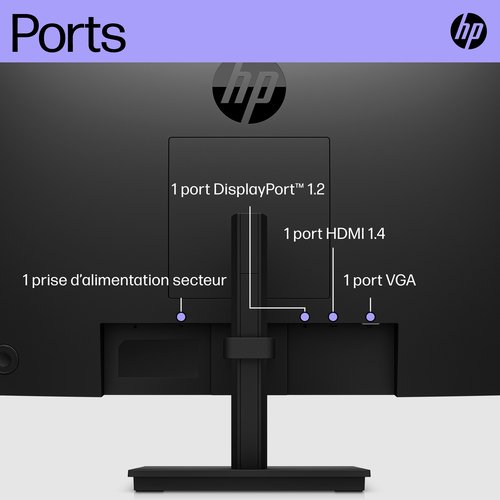 HP P22h G5 FHD Monitor - Achat / Vente sur grosbill-pro.com - 12