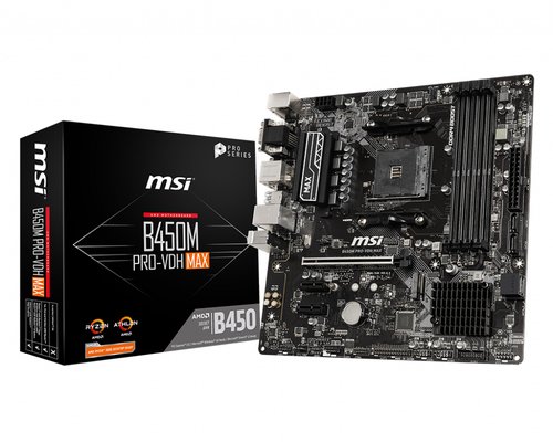 MSI B450M PRO-VDH MAX Micro-ATX  - Carte mère MSI - grosbill-pro.com - 1