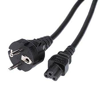 Câble Alimentation 220V en trèfle - CEE7 / C5 noir - Connectique PC - 0