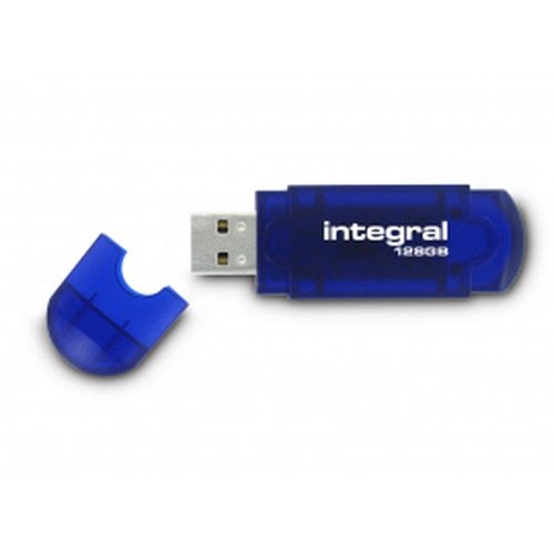 Grosbill Clé USB GROSBILLEVO - 128 Go   USB 2.0   Bleu transparent