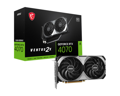 MSI GeForce RTX 4070 VENTUS 2X E 12G OC  - Carte graphique MSI - 0