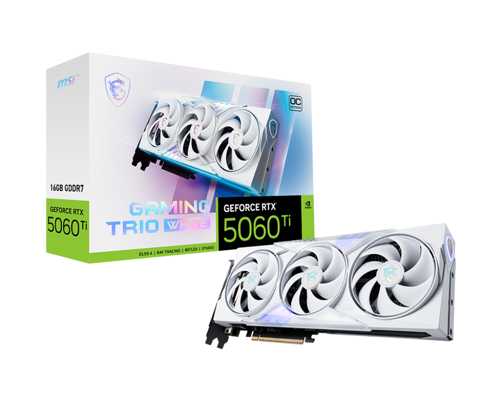 GeForce RTX 5060 Ti 16G GAMING TRIO OC WHITE