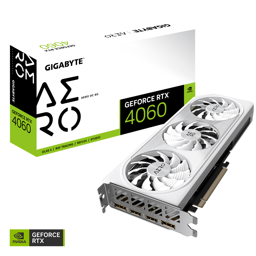 Grosbill Carte graphique Gigabyte GeForce RTX 4060 AERO OC 8G