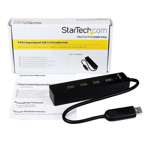 4 Port SuperSpeed Portable USB 3.0 Hub - Achat / Vente sur grosbill-pro.com - 3