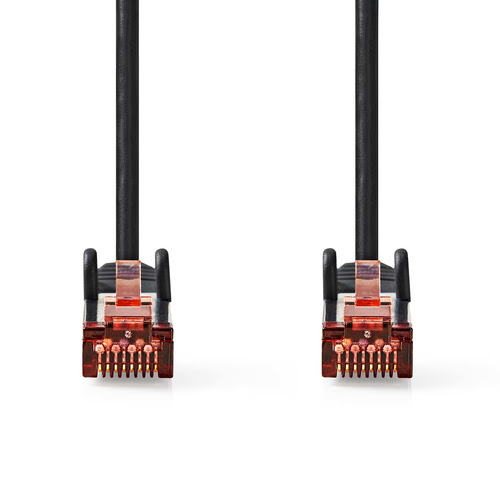 Cable RJ45 male/male - CAT6 S/FTP - Noir - 1m - 1