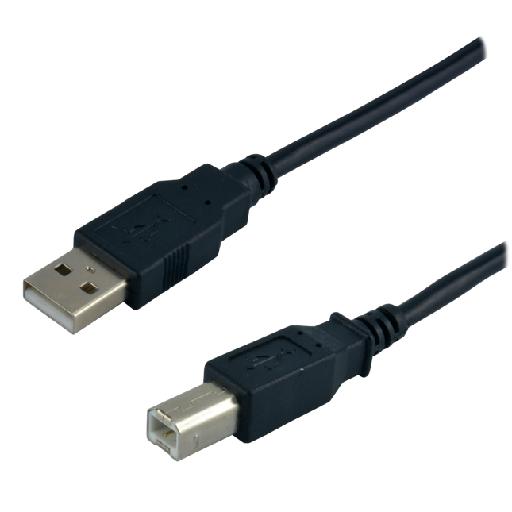 Câble imprimante USB 2.0 AB M/M - 2m - Connectique PC - 0