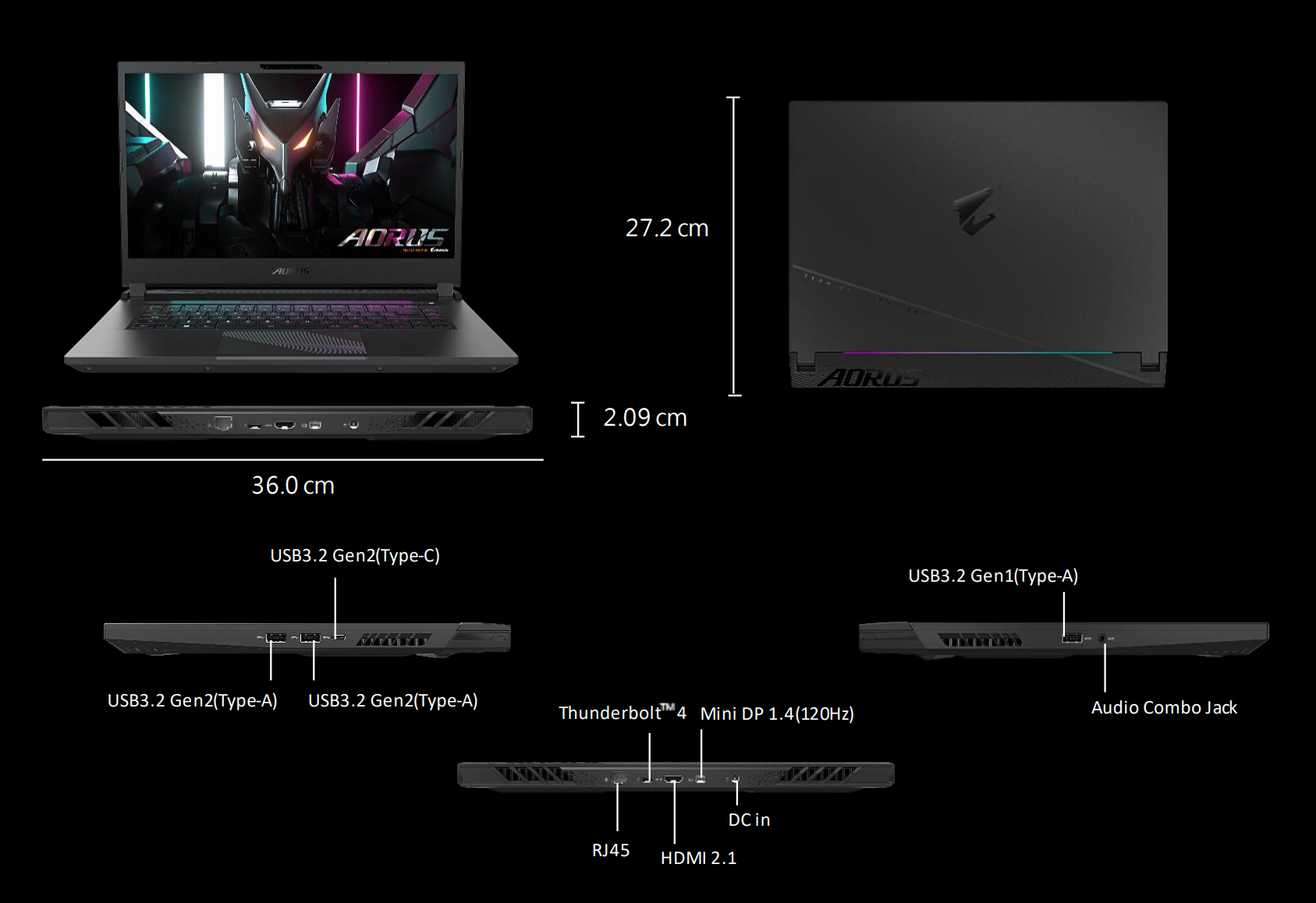 Gigabyte AORUS 15 BKF-73FR754SH - PC portable Gigabyte - 8