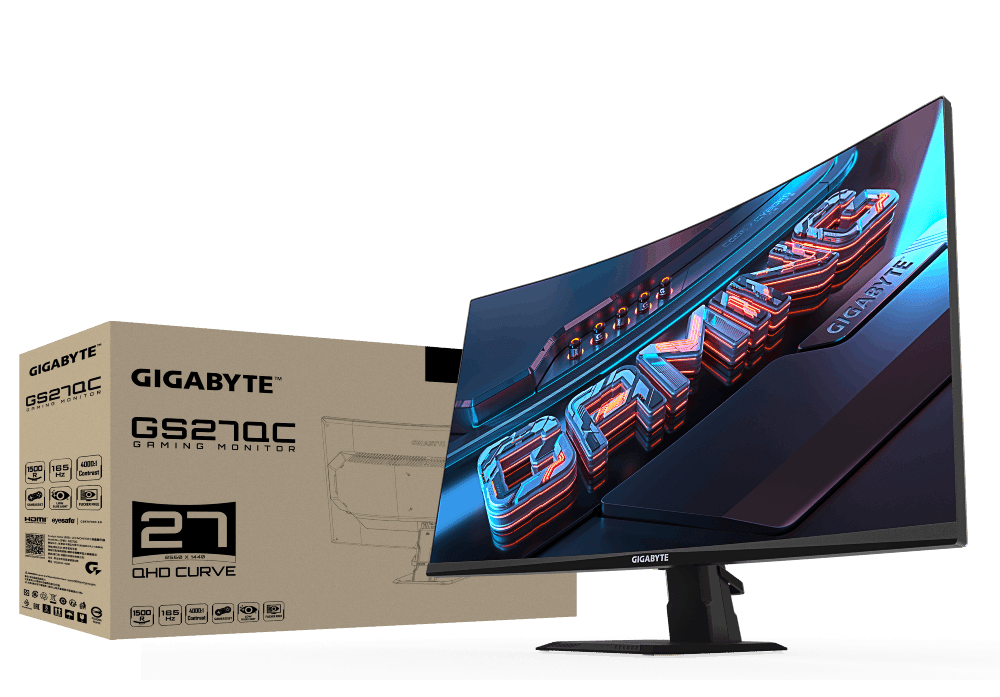 Gigabyte 27"  GS27QC - Ecran PC Gigabyte - grosbill-pro.com - 1