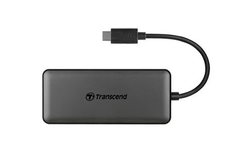 Grosbill Lecteur carte mémoire Transcend 3-Port Hub 1-Port PD SD/MicroSD Reader
