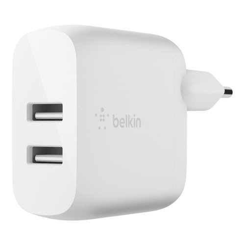 Dual USB-A Wall Charger w/1M PVC A-C 24W - Achat / Vente sur grosbill-pro.com - 1