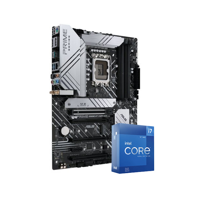 Bundle Asus PRIME Z690-P WIFI D4 + i7-12700KF  - grosbill-pro.com - 0