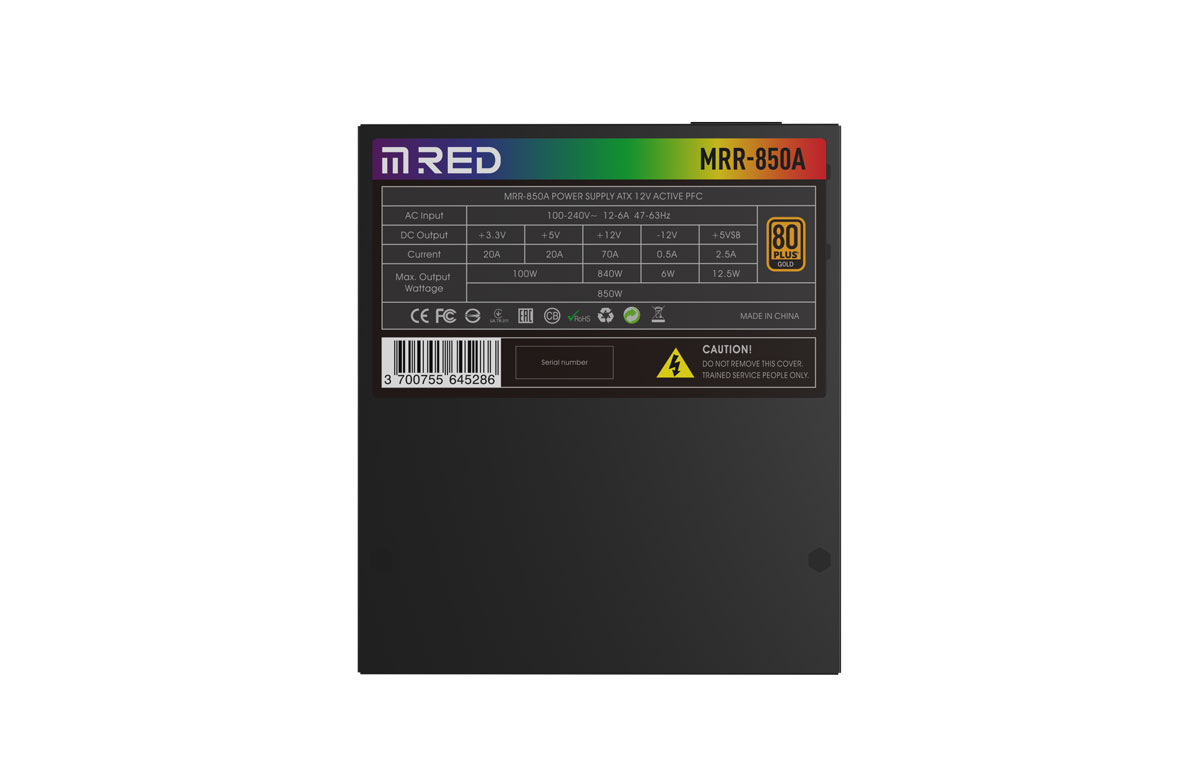 M.RED 80+GOLD (850W) - Alimentation M.RED - grosbill-pro.com - 2