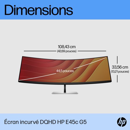 E45C G5 CURVED DQHD MONITOR - Achat / Vente sur grosbill-pro.com - 7