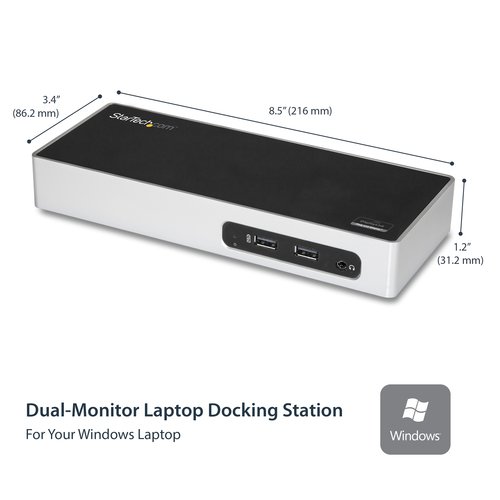 USB 3 Dual Monitor Dock HDMI DVI/VGA - Achat / Vente sur grosbill-pro.com - 2