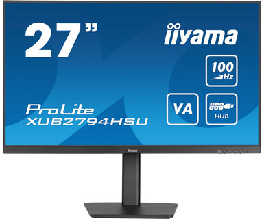 Grosbill Ecran PC Iiyama XUB2794HSU-B6 27" FHD/100Hz/VA/1ms/PIVOT/FreeSync