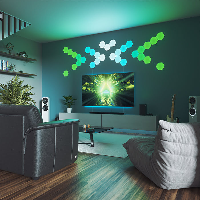 Nanoleaf Shapes Hexagons Pack Expansion - 3 pièces (NL42-0001HX-3PK) - Achat / Vente Objet connecté / Domotique sur grosbill-pro.com - 2