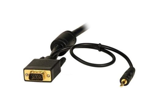 Câble SVGA mâle & Jack 3.5 mâle 3m - Connectique PC - grosbill-pro.com - 0